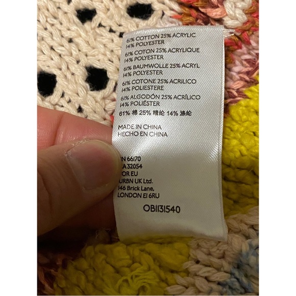 Anthropologie Izabel Pommed Multi-Color Knit Cardigan Sweater, size Small - Picture 7 of 7